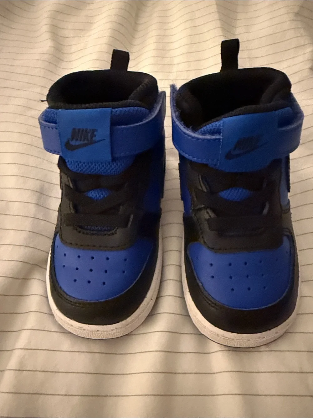 Nike Kids High-Top Sneakers in Blue and Black